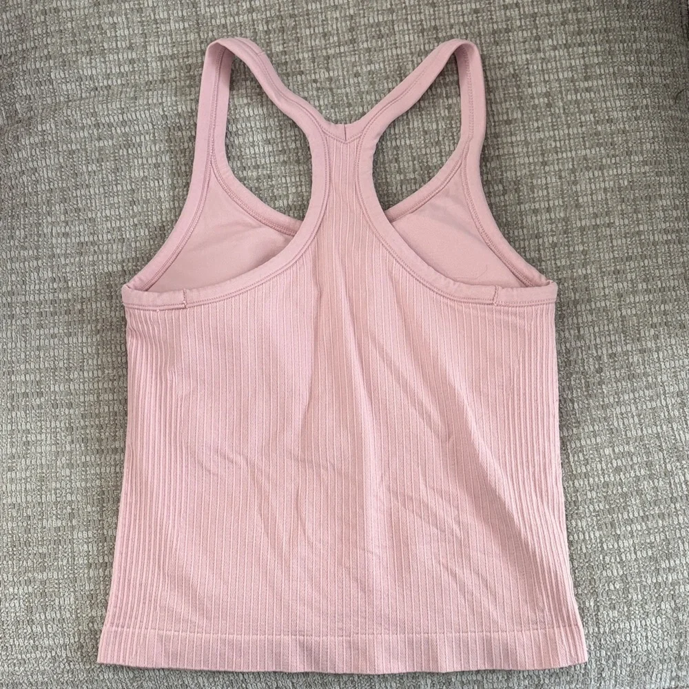 Pink Ribbed Tank Top - Picture 2 of 2
